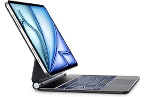 ‎EARTO Earto iPad Air 5 Hülle mit Tastatur, Magic Style Keyboard iPad Pro 11 (4/3/2/1Gen), Freischwebende Design mit Trackpad, 7-Farbige Beleuchtung, Schwarz