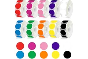TOPCZY 3000 sztuk kolorowych naklejek/kolorowe okrągłe naklejki / kolorowe etykiety do kodowania kropki/kolorowe kropki samoprzylepne na rolce/uniwersalne okrągłe naklejki kolor