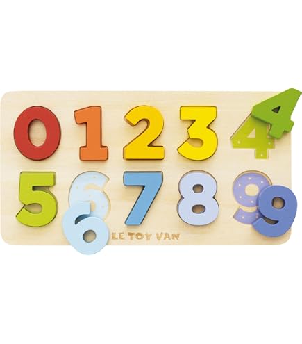 Le Toy Van - PL143 - Educational game Alphabet Letters, 18 months, Montessori, eco-friendly, wood, 60 pieces, includes cotton bag with handle, FSC certified and water-based colours, Petilou