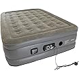 Vango Blissful Double Airbed with Built in Electric Pump, Automatic Silent Top Up Inflatable Mattress, Blow Up Camping Bed for Home, Guest Bed, Custom Comfort Settings, Flocked Surface 191x140x46 cm