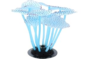 VOCOSTE Silicone Brillant Aquarium Champignonn Coral, pour Poisson Réservoir, Bleu