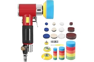 EYPINS Mini Lucidatrice, Lucidatrice ad Aria Compressa con Carte Vetrata, Spugne di Lucidatura, Tamponi per Smerigliatura e Lucidatura