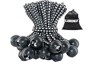 ‎LOOGI LOOGI Spanngummis mit Kugel 25 Stück, Planenspanner mit Kugel 10cm, Gummispanner Zeltgummis Expanderschlingen Gummischlaufen für Planen Zelt Banner