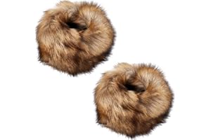 DELORIGIN Kunstpelz Armband Kunstpelz Winter Armstulpen Manschetten Weiche Flauschige Feder Handgelenktasche Für Damen Kleidung Cosplay Weihnachtsdeko Zubehör Kunstpelz Stulpen Damen