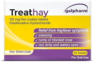Galpharm Treathay Hayfever Relief Fexofenadine, 30 Count (Pack of 1)