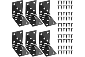 LIYIJIKEJI 6 Pz Nastro per Casse, Cerniere Cassapanca, Cerniere Resistenti, Pieghevoli, a Scomparsa, Connettore per Mobili, Scatole, Porte in Legno, Armadi (100 x 35 mm)