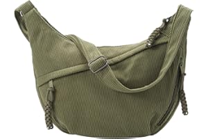 Jiliyote Umhängetasche Damen Cord Tasche Damen Crossbody Bag Crossbag mit verstellbarem Schultergurt für Arbeit Reisen Alltag (Grün)