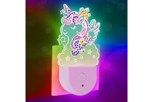 OSIKAY Cadeau Fille 3 4 5 6 Ans: Diamond Painting Licorne Jouet Fille 3 4 5 Ans Activites Manuelles pour Enfants Loisirs Créatifs Fille 3-6 An Veilleuse Enfant Prise Electrique Decoration Chambre Lampe Led