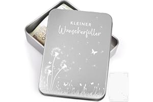 MEJOSER Wish Fulfiller Money Gifts Packaging Birthday Gift Box Dandelions Tin Box Lucky Charm for Christmas Travel Wedding Youth Initiation Funny Gifts for Men Women