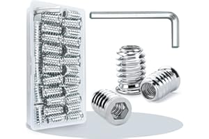 LONNEY 50 Pezzi Boccole Filettate per Legno Dadi Inserto Filettato (M10x20)