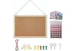 JIANTA Cork Board 20 x 30 cm, Small Cork Pin Board with Wooden Frame, Bulletin Notice Office Memo School with Push Pins Board