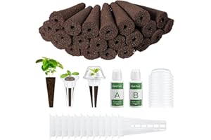 Texliney Seed Pods Kit 24pcs Grow Sponges with A&B Solid Nutrient Plant Foods, Seed Starter Pods Replacement Root Growth Sponges Compatible with Aerogarden, LYKO, QYO