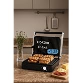 Primo Tost Makinesi | 2000W G&uuml;&ccedil; | Yapışmaz Plaka | Yağ Hazneli Termostatlı Tost Makinası