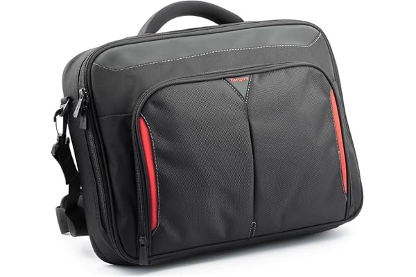 Targus Classic+ Clamshell 15,6 tum laptopväska, axelväska för män och kvinnor, laptopväska med arbetsstation - svart, CN415EU
