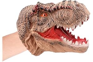 Bavokon Burattini a Mano Dinosauri,Dinosauri T Rex per ragazzi | Giocattoli flessibili del guanto testa di Dino burattino a Mano di Dinosauro per Ragazze ragazzi, Gioco fantasioso