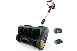 Mellif Akku Schneefräse mit Akku 4.0 Ah, Brushless Schneefräse passt für Makita Akku 18V, Arbeitsbreite 30cm, Räumtiefe 15cm,Wurfweite 6m,bürstenloser Motor(Inkl. 1 Mellif 4.0Ah Batterie & Ladegerät)