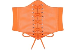 Hoerev Mujeres Niñas Elástico Banda Ancha Elástico Atado Waspie Corsé Cinturón de cintura