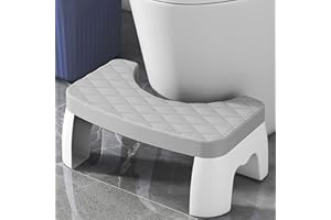 TEL CHARME * 6.7in Toilet Stool Step for Adults & Kids, Detachable & Anti-Slip Bathroom Stool, Squatting Potty Stool for Healthier Posture, Heavy Duty Toilet Step Stool for Toddlers (Plastics)