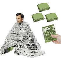 10-Pack Emergency Foil Blanket Emergency Blanket, Survival Blankets Thermal Blankets Space Blanket Survival Bag Survival Kit Perfect For Outdoors~p130124755