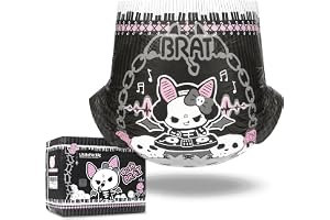 LittleForBig Ultraabsorberande 7000 ml Vuxen Blöja Med Tryck 10 Stycken - Goth Brat (L)