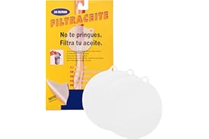 BRICOMIRAS - Filtro Aceite Cocina | 8.5cm Diámetro, Ideal para Aceiteras y Graseras | Pack Económico 24 Unidades | Fácil de Usar | Higiénico, 24 und, Material Teca.