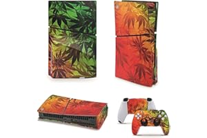 giZmoZ n gadgetZ GNG PS5 Slim Disk Console WEED Skin Decal Vinal Sticker + 2 Controller Skins Set