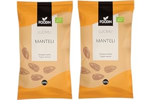 ‎FOODIN FOODIN Bio Mandeln 1kg (2x500g), roh, ausgezeichnete Quelle für Protein und ungesättigte Fette, 100% biologisch, glutenfrei und vegan