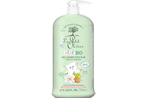LE PETIT OLIVIER - Gel Lavant Douceur - Bébé BIO - Corps Et Cheveux - Dès La Naissance - Nettoie En Douceur - Certifié BIO - 97% D'Origine Naturelle - Testé Sous Contrôle Pédiatrique - 750 ml