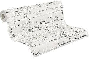 A.S. Création papier peint intissé New England papier peint aspect brique 10,05 m x 0,53 m beige gris Made in Germany 907837 9078-37