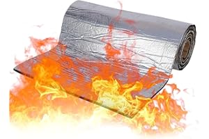 XJYMCOM 10mm 26 Sqft Sound Deadening Mat - Butyl Foil Insulation for Automotive Noise and Heat Shield (50x200cm)