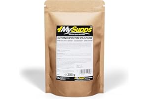 ‎MY SUPPS My Supps Chondroitin-Pulver 250g – 100 % reines & ultrafeines Chondroitin-Sulfat in Premiumqualität – hochdosiert & ohne Zusatzstoffe – frei von Zucker, Laktose & Farbstoffen, Made in Germany