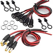 20 Pezzi Connettori DC Maschio 5.5x2.5mm - Spine Di Alimentazione Per CCTV, Telecamere, Elettronica