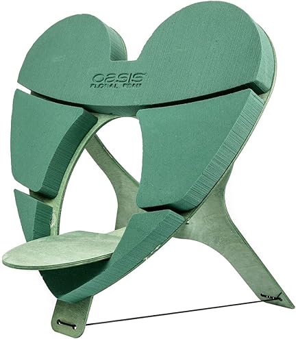 Flowerbox Oasis Steckschaum Herz 43,5cm - Bioline Deco Herz Mit Aufstellvorrichtung