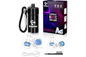 Eargrace Tapones Oidos Concierto, 2 pares de tapones para los oídos con reducción de ruido de protección auditiva para músicos, DJ, festivales, motocicletas y eventos ruidosos(23dB)