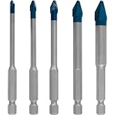 Bosch Professional 5 par&ccedil;a Expert HEX-9 HardCeramic Matkap Ucu Seti (Sert fayanslar, &Oslash; 4-10 mm, Aksesuar D&ouml;ner Matkap/Vidalam