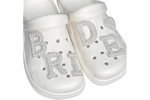 Tbay Bride Shoes Charms, Bachelorette Party Wedding Shoe Charms Fits Shiny Bling Diamond Pearl Shoes Charm for Clog Sandals Decorations
