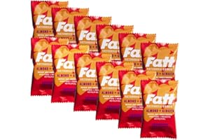 Fatt Keto Cookies - Almond & Ginger - 12 x 30g - 2.4g Carbs - 100% Natural Snacks - Low Carb, Low Sugar, High Prebiotic Fibre & Sweetener Free - FattBar