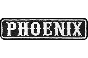 EXPRESS-STICKEREI Écusson Thermocollant Phoenix Motorcycle Club Sticker | Rankpatch Biker Patch à coudre/à repasser | Insigne de rang Phoenix MC Application Motorcycle club | 100x25mm