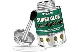 WEILAOK Kontaktkleber, Schlauchboot Kleber, Schuhkleber Sohlenkleber Extra Stark Wasserfest, PVC Leder Kleber, Geeignet für Leder, Gummi, Schuhkleber, Kunststoff und Textilien, 170g