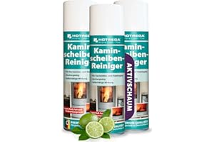 ‎HOTREGA HOTREGA Kaminscheibenreiniger 3x300ml | Selbsttägiger Kaminglasreiniger | Löst Ruß, Rauchharz & Fett selbsttätig und rückstandsfrei