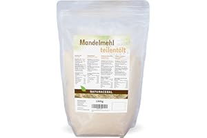 ‎NATURACEREAL Naturacereal | Mandelmehl teilentölt - 1kg / Low Carb, Vegan und Proteinreich