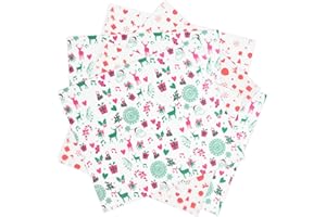 Dereine Papel Antigrasa Alimentos, 100 Pcs Papel para Envolver Bocadillos, Galletas, Navidad Dulces, Papas Fritas, 25 x 21.5 cm