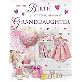 Modern Baby Card Birth Of Grandson - 7" X 5" - Piccadilly - View #4