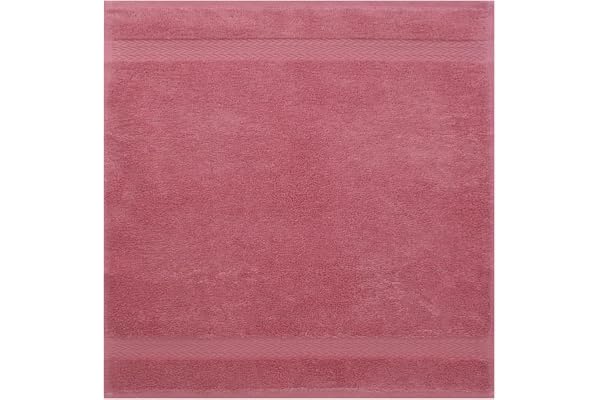 Betz Serviette débarbouillette 100% Coton Taille 30 x 30 cm pour Visage Mains Lavette Bidet Premium Couleur Vieux Rose
