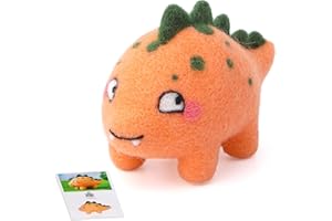 BUOKKON Needle Felting Kit, Animal Needle Felting Supplies Kits with Felting Needles, Needle Felting Kits for Beginners, Needle Felting Starter Kit for Needle Felting Craft DIY Handmade (Orange dinosaur)