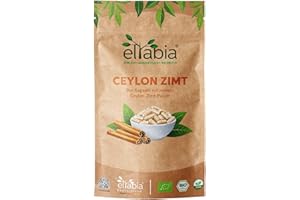 ELTABIA Bio Ceylon Zimt Kapseln 200 Stück | Hochdosiert 1840mg Tagesdosis | Ceylonzimt mit wenig Cumarin | Das Original rein und ohne Zusätze in Premium Rohkost-Qualität