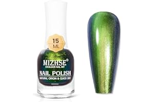MIZHSE Chameleon Vernis à ongles à séchage rapide, métallisé, holographique, brillant, avec effet changement de couleur, turquoise, brillant, longue durée de vie, pour la maison, le salon, 15 ml