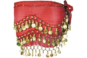 CHANPNING Ceinture Foulard Danse Orientale Belly Dance Soie Foulard Écharpe Fille Foulard Danse du Ventre, Foulard À Sequins en Mousseline Soie Danse, Costume Danse Ventre Écharpes Hanche Danse Ventre