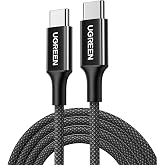 UGREEN USB-C 60W 3A QC PD &Ouml;rg&uuml;l&uuml; Hızlı Şarj Kablosu, 2 Metre, Siyah, 65245