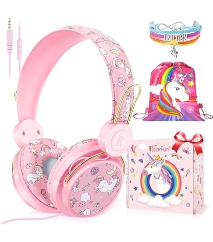 Cuffie Bambini Con Luci LED E Limite Volume 85/94dB - USB Type C Con Microfono | Per Scuola E Tablet